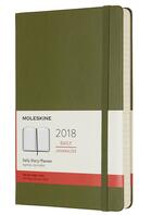 Couverture du livre « Agenda 2018 journalier grand format rigide vert kaki » de  aux éditions Moleskine