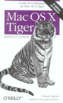 Couverture du livre « Mac os x tiger : precis et concis - 4e edition (4e édition) » de Toporek/Merck aux éditions Ellipses