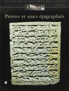 Couverture du livre « Pierres et stucs épigraphies » de  aux éditions Reunion Des Musees Nationaux