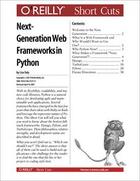 Couverture du livre « Next-Generation Web Frameworks in Python » de Liza Daly aux éditions O Reilly