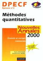 Couverture du livre « Descf N.3 ; Methodes Quantitatives » de Alain Haussaire et Charles-Yves Morel aux éditions Dunod