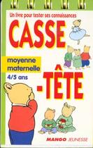 Couverture du livre « Casse Tete Tom Moyenne Maternelle » de Beatrice Grelard aux éditions Mango