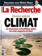 Couverture du livre « La recherche n 553 climat - novembre 2019 » de  aux éditions La Recherche