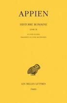 Couverture du livre « Histoire romaine t.5 ; livre 9 le livre illyrien » de Appien aux éditions Belles Lettres