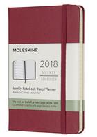 Couverture du livre « Agenda 2018 semainier poche rose framboise » de  aux éditions Moleskine