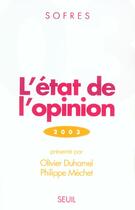 Couverture du livre « L'etat de l'opinion (2003) » de Tns Sofres aux éditions Seuil