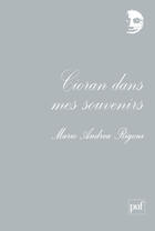 Couverture du livre « Cioran dans mes souvenirs » de Rigoni Mario Andrea aux éditions Puf
