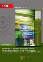 Couverture du livre « Écologisme et nouveaux mouvement sociaux chapitre 2 » de Florence Rudolf aux éditions Ecole Polytechnique De Montreal