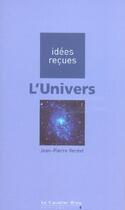 Couverture du livre « L'univers » de Jean-Pierre Verdet aux éditions Le Cavalier Bleu