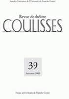 Couverture du livre « COULISSES N.39 ; automne 2009 » de  aux éditions Pu De Franche Comte