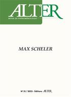 Couverture du livre « Max Scheler » de Olivier Agard aux éditions Alter
