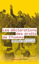Couverture du livre « Les déclarations des droits de l'homme » de Frederic Rouvillois aux éditions Flammarion