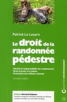 Couverture du livre « Le droit de la randonnée pédestre (2e édition) » de Patrick Le Louarn aux éditions Edisens