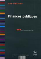 Couverture du livre « Finances publiques » de Andre Roux aux éditions Documentation Francaise