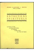 Couverture du livre « Entretiens spirituels » de Ghika Vladimir aux éditions Beauchesne