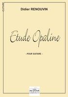 Couverture du livre « Etude opaline pour guitare » de Renouvin Didier aux éditions Delatour