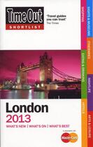 Couverture du livre « **london 2013 shortlist » de  aux éditions Time Out
