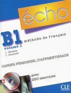 Couverture du livre « Méthode de français ; niveau B1 ; cahier personnel d'apprentissage » de Pecheur/Girardet aux éditions Cle International