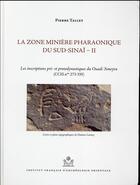 Couverture du livre « Zone miniere pharaonique du sud-sinai ii » de Pierre Tallet aux éditions Ifao