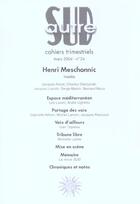 Couverture du livre « REVUE AUTRE SUD T.24 ; Henri Meschonnic » de  aux éditions Autres Temps