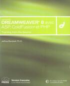 Couverture du livre « Dreamweaver 8 avec asp, coldfusion et php » de Jeffrey Bardzell aux éditions Pearson