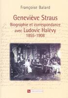 Couverture du livre « Genevieve straus biographie et correspondance » de  aux éditions Cnrs