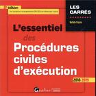 Couverture du livre « L'essentiel des procédures civiles d'exécution (édition 2018/2019) » de Natalie Fricero aux éditions Gualino