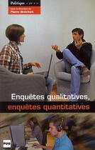 Couverture du livre « Enquêtes qualitatives, enquêtes quantitatives » de  aux éditions Pu De Grenoble