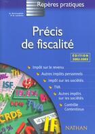 Couverture du livre « Precis de fiscalite 2002 » de Leveau/Sauvageot aux éditions Nathan
