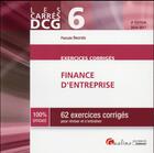 Couverture du livre « Exercices de finance d'entreprise (4e édition) » de Pascale Recroix aux éditions Gualino