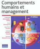 Couverture du livre « Comportements humains et management » de  aux éditions Pearson