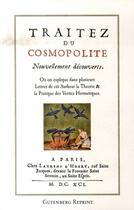 Couverture du livre « Traitez du cosmopolite » de  aux éditions Gutemberg