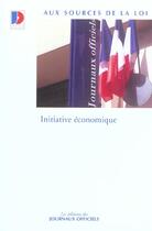 Couverture du livre « Initiative economique » de  aux éditions Documentation Francaise