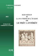Couverture du livre « Exposition de la doctrine de l'église sur le prêt à intérêt (1832) » de Gousset aux éditions Saint-remi