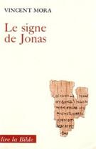 Couverture du livre « Le signe de jonas » de Mora Vincent aux éditions Cerf