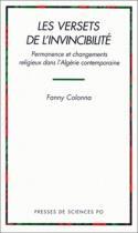 Couverture du livre « Les versets de l'invincibilite » de Fanny Colonna aux éditions Presses De Sciences Po