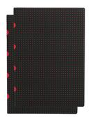 Couverture du livre « Cahier circulo noir sur rouge / noir sur rouge a4 non-ligné » de  aux éditions Paper Oh