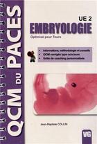 Couverture du livre « QCM du Paces ; embryologie ; Tours » de Jean-Baptiste Collin aux éditions Vernazobres Grego