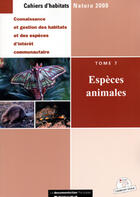Couverture du livre « Especes animales (cahiers d'habitats, t.vii)- (cederom inclus) » de  aux éditions Documentation Francaise