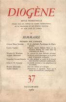Couverture du livre « Diogene 37 » de Collectifs Gallimard aux éditions Gallimard