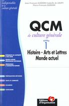 Couverture du livre « Qcm De Culture Genera T.1 » de Guedon aux éditions Organisation