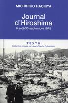 Couverture du livre « Journal d'Hiroshima ; 6 août-30 septembre 1945 » de Michihiko Hachiya aux éditions Tallandier