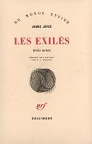 Couverture du livre « Les exilés » de James Joyce aux éditions Gallimard