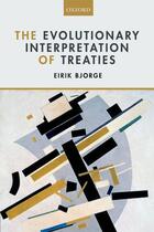 Couverture du livre « The Evolutionary Interpretation of Treaties » de Bjorge Eirik aux éditions Oup Oxford