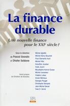Couverture du livre « La finance durable ; une nouvelle finance pour le XXI siècle ? » de Pascal Grandin et Dhafer Saidane aux éditions Revue Banque