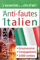 Couverture du livre « L'anti-fautes italien » de  aux éditions Larousse