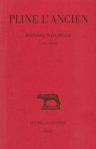 Couverture du livre « Histoire naturelle L28 » de Pline L'Ancien aux éditions Belles Lettres