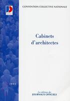 Couverture du livre « Cabinets d'architectes » de  aux éditions Documentation Francaise