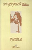 Couverture du livre « Psychanalyse et democratie » de  aux éditions L'harmattan