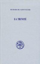 Couverture du livre « La trinite » de Richard Saint-Victor aux éditions Cerf